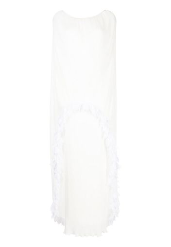 Baruni Abito Georgette con mantella - Bianco