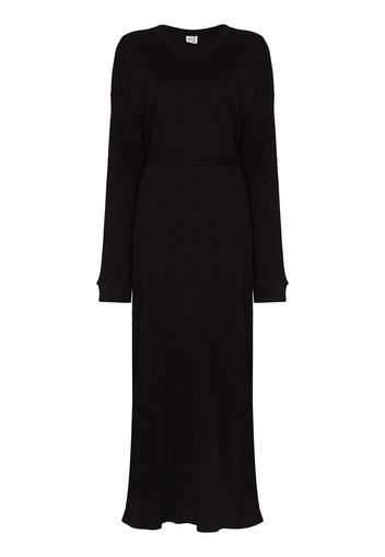 Baserange Shaw long sleeve robe dress - Nero