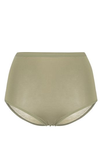 Baserange high-waisted semi-sheer briefs - Verde