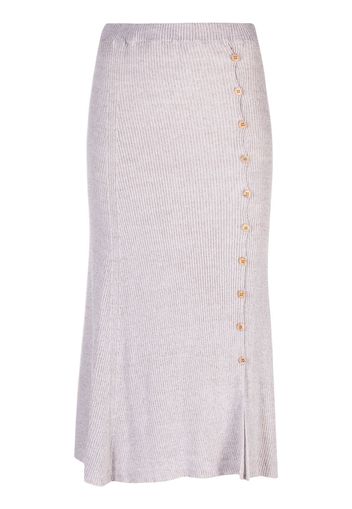 Baserange Loulou ribbed midi skirt - Toni neutri