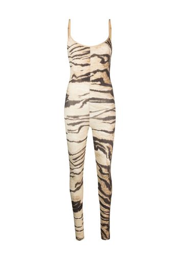 Baserange tiger-print sleeveless jumpsuit - Toni neutri