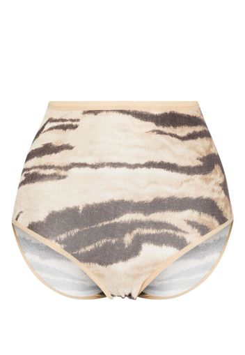 Baserange Bell tiger-print briefs - Marrone