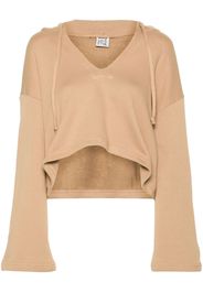 Baserange Felpa Ordu crop con cappuccio - Toni neutri