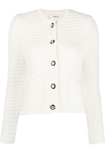 Ba&Sh Cardigan Gaspard girocollo - Bianco