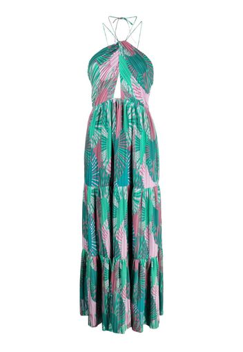 Ba&Sh Nastasia graphic-print long dress - Verde