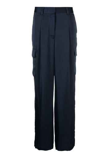 Ba&Sh Cary satin cargo trousers - Blu