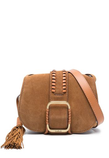 Ba&Sh small Teddy logo-engraved crossbody bag - Marrone