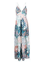 Ba&Sh floral-print tiered-skirt dress - Blu