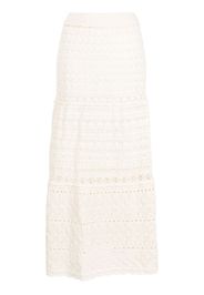 Ba&Sh Josh pointelle-knit high-waisted skirt - Toni neutri