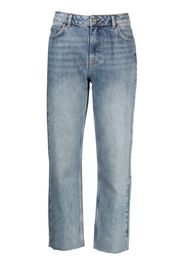 Ba&Sh logo-patch cropped jeans - Blu