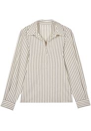 Ba&Sh Felicia striped cotton-blend shirt - Nero