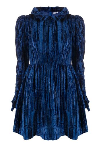 ruffle-trimmed velvet mini prairie dress