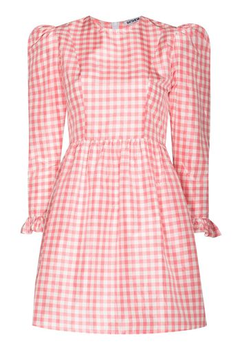 Batsheva gingham silk mini dress - Rosa