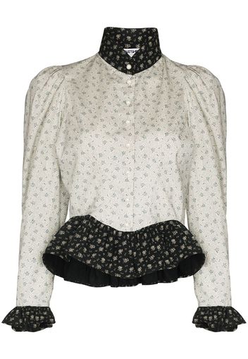 Batsheva Grace floral-print blouse - Bianco