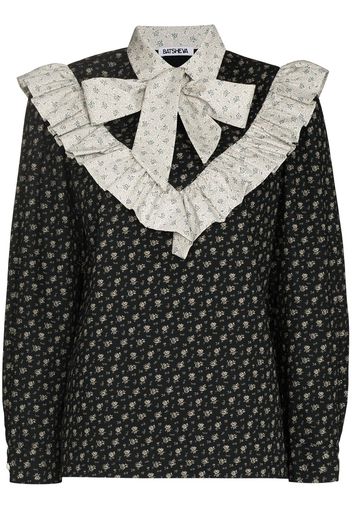 Batsheva BATSHEVA CAROL HNK LS BOW TIE RFFL BIB P - Nero