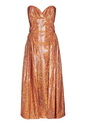 Batsheva Ayra strapless dress - Arancione