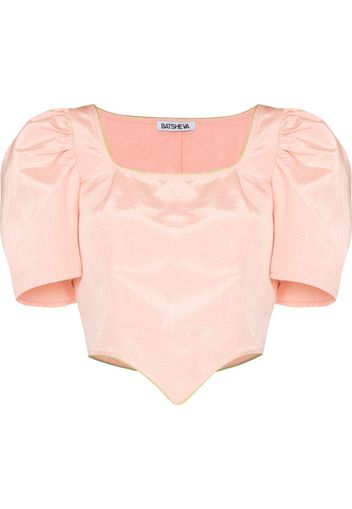 Batsheva Blusa con orlo asimmetrico - Rosa