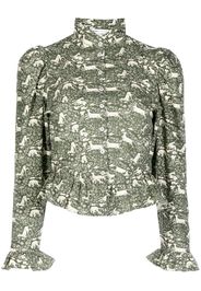 Batsheva Blusa con stampa - Verde