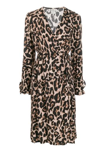 Adelota leopard wrap dress