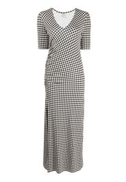 Baum Und Pferdgarten Jeannette dogtooth-pattern midi dress - Bianco