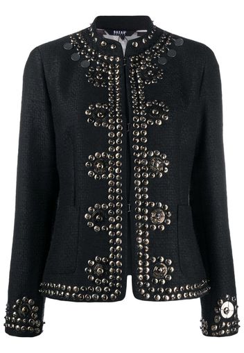 studded mock-neck jacket