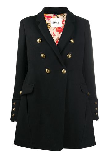 double-breasted military coat