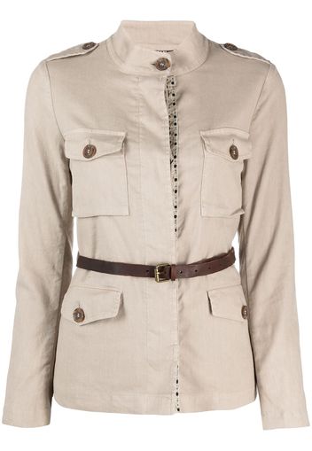 Bazar Deluxe Giacca-camicia con cintura - Toni neutri