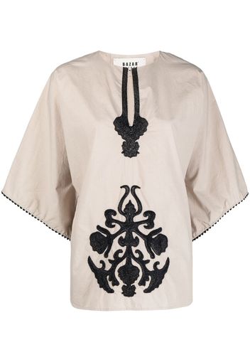 Bazar Deluxe embroidered pattern blouse - Toni neutri