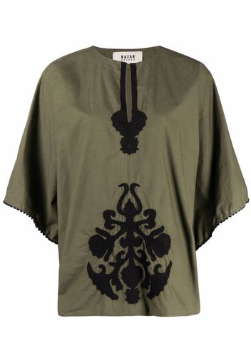 Bazar Deluxe Top kimono con ricamo - Verde