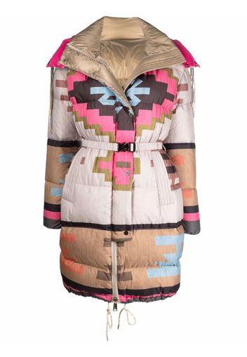 Bazar Deluxe aztec print padded reversible parka - Toni neutri