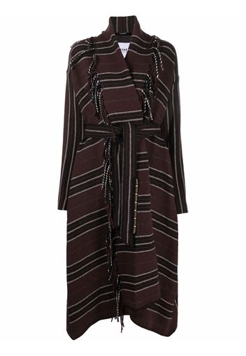 Bazar Deluxe fringe-detail trench coat - Marrone