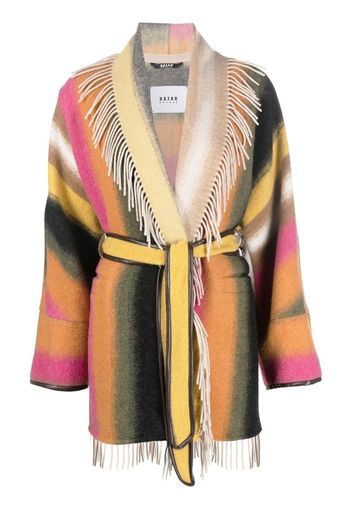 Bazar Deluxe fringed belted coat - Giallo