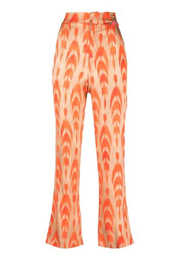 Bazar Deluxe abstract-pattern cropped trousers - Arancione