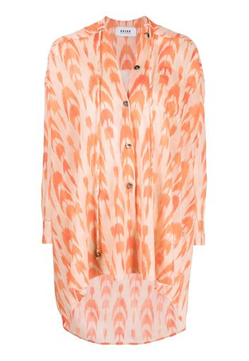 Bazar Deluxe abstract-print cotton blouse - Arancione