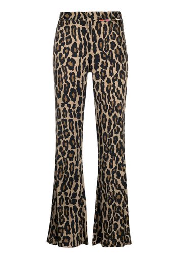 Bazar Deluxe leopard-print flared trousers - Nero