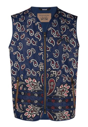 Bazar Deluxe Desert zipped padded gilet - Blu