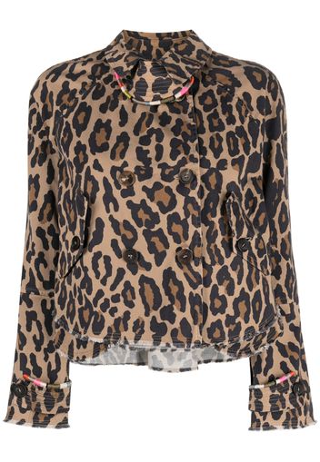 Bazar Deluxe leopard-print double-breasted jacket - Toni neutri