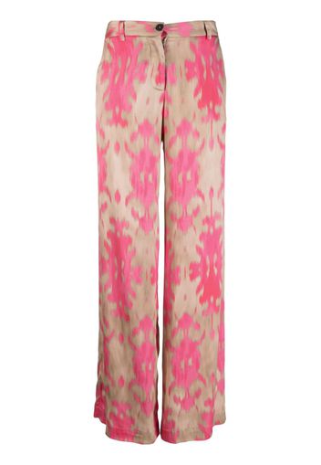 Bazar Deluxe abstract-print wide-leg trousers - Toni neutri