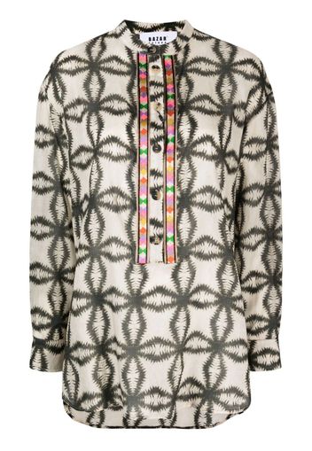 Bazar Deluxe graphic-print cotton blouse - Toni neutri