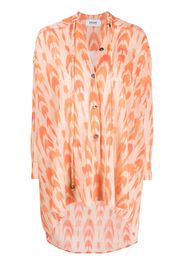 Bazar Deluxe abstract-print cotton blouse - Arancione