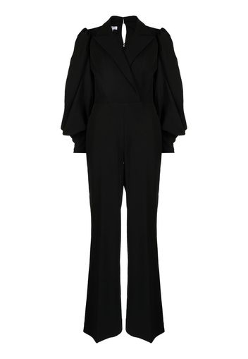 BAZZA ALZOUMAN tailored wide-leg jumpsuit - Nero