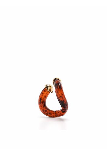 BEATRIZ PALACIOS Ear cuff Magma Link in argento placcato oro - Marrone