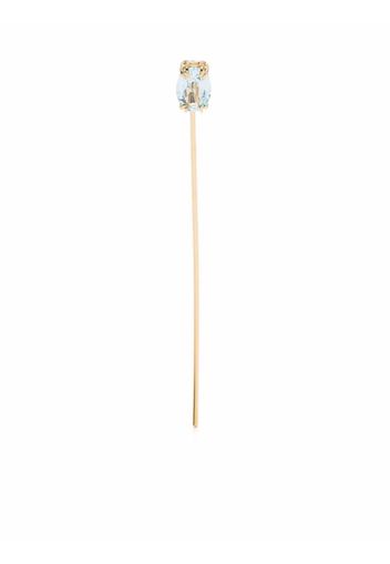 BEATRIZ PALACIOS blue topaz long-tusk earring - Oro