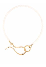 BEATRIZ PALACIOS Collana con perle Open Hoop in argento placcato oro