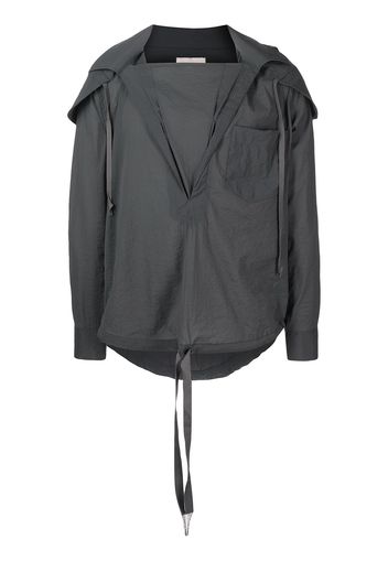 Bed J.W. Ford wide hooded blouse - Grigio