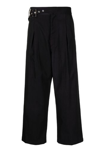 Bed J.W. Ford asymmetric tapered cropped trousers - Blu