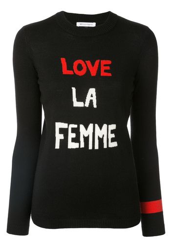 Maglione Love La Femme con slogan