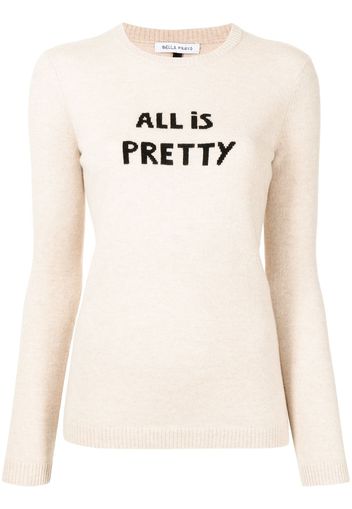 Bella Freud slogan knitted jumper - Marrone