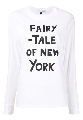 Bella Freud slogan-print top - Bianco