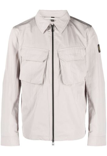 Belstaff Giacca-camicia con applicazione - Grigio